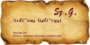 Szávay Györgyi névjegykártya
