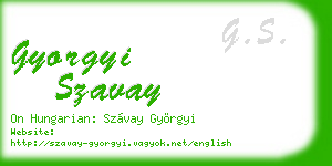 gyorgyi szavay business card