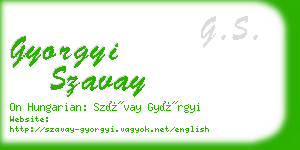 gyorgyi szavay business card